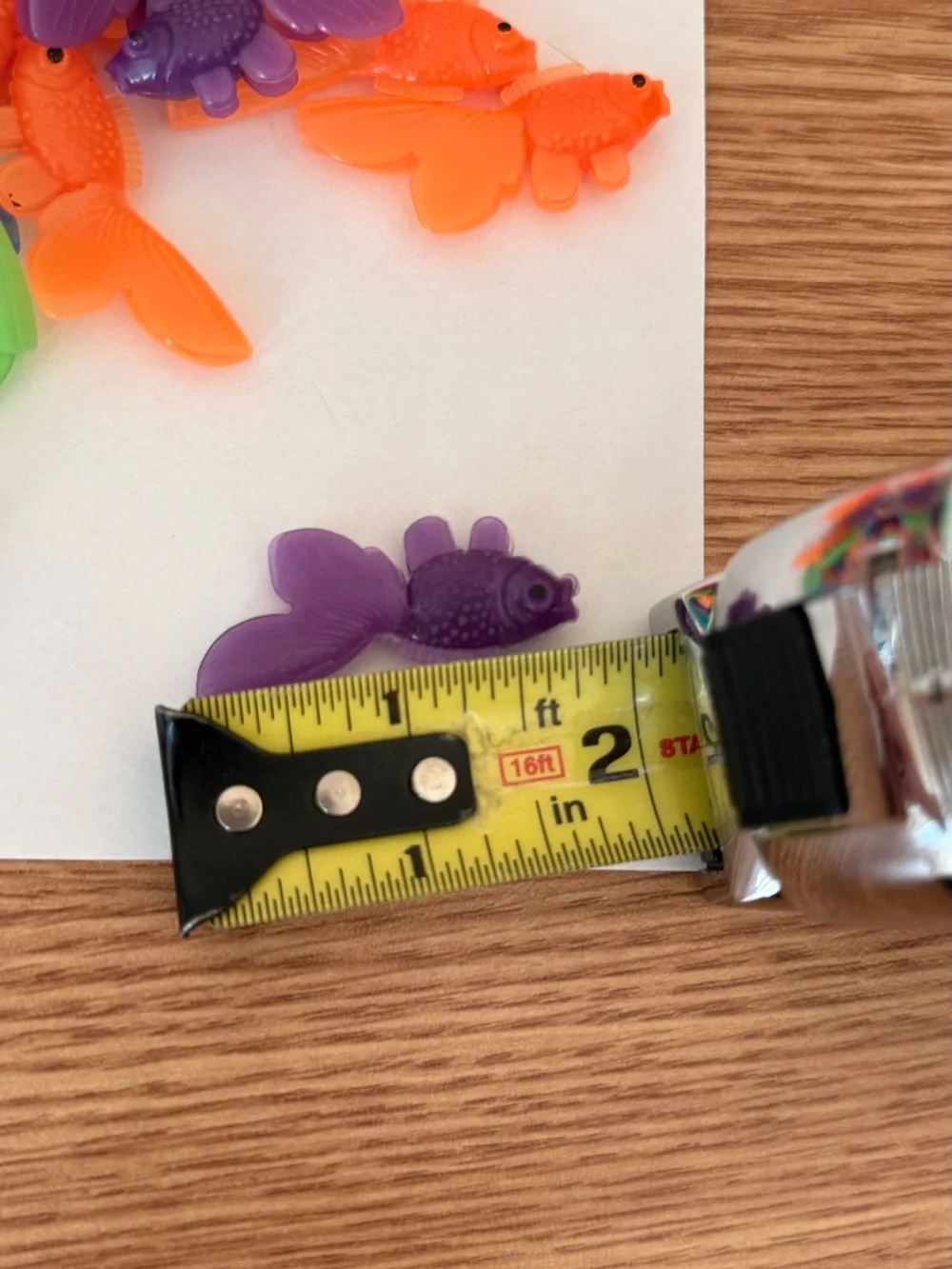 Plastic mini fish for counting